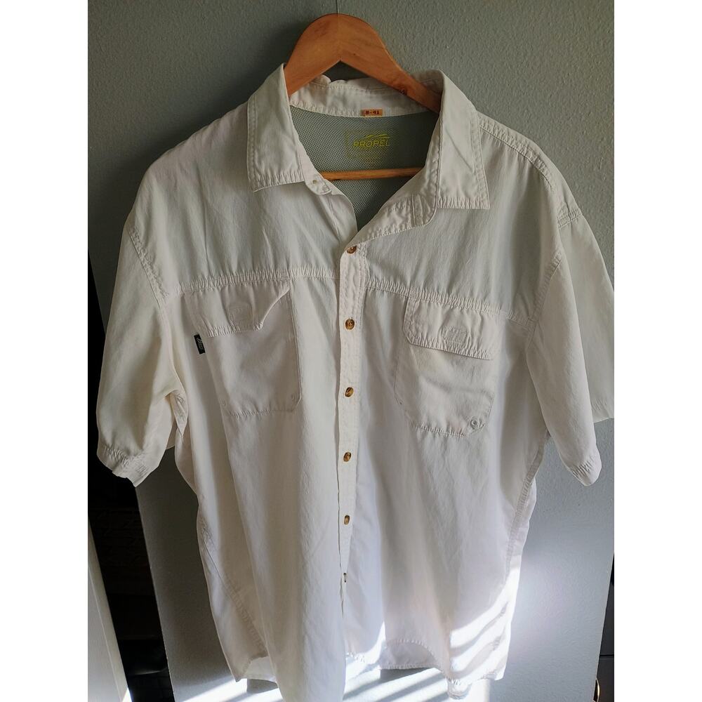 Men's bass propel engineering button down shirt size XXL fishing